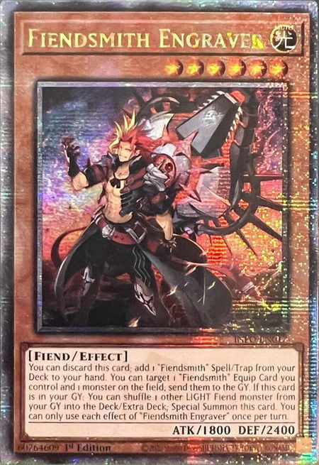 Fiendsmith Engraver (Quarter Century Secret Rare) - The Infinite Forbidden YuGiOh trading card
