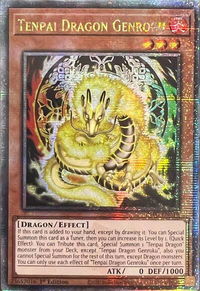 Tenpai Dragon Genroku (Quarter Century Secret Rare) - The Infinite Forbidden (INFO) #INFO-EN019 - Quarter Century Secret Rare YuGiOh Trading Card