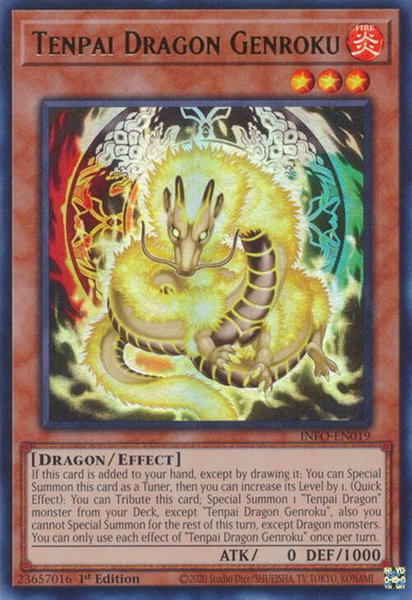 Tenpai Dragon Genroku trading card from The Infinite Forbidden Tenpai Dragon Genroku - The Infinite Forbidden YuGiOh trading card