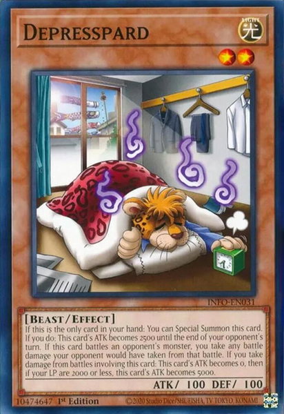 Depresspard trading card from The Infinite Forbidden Depresspard - The Infinite Forbidden YuGiOh trading card