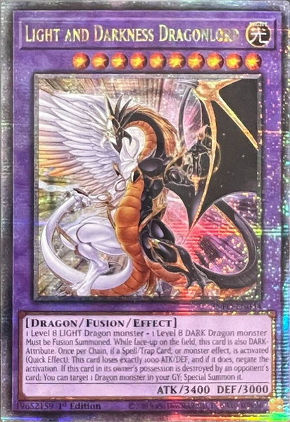 Light and Darkness Dragonlord (Quarter Century Secret Rare) - The Infinite Forbidden YuGiOh trading card