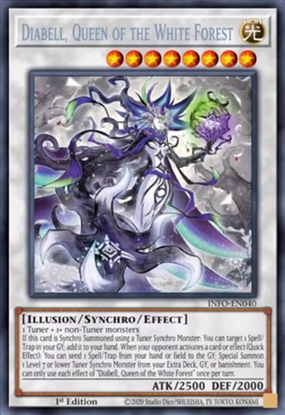Diabell, Queen of the White Forest - The Infinite Forbidden YuGiOh trading card