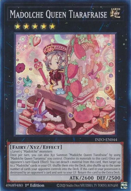 Madolche Queen Tiarafraise - The Infinite Forbidden YuGiOh trading card