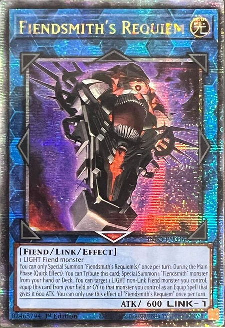 Fiendsmith's Requiem (Quarter Century Secret Rare) - The Infinite Forbidden YuGiOh trading card