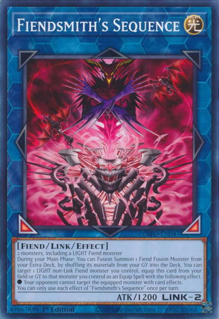 Fiendsmith's Sequence trading card from The Infinite Forbidden Fiendsmith's Sequence - The Infinite Forbidden YuGiOh trading card
