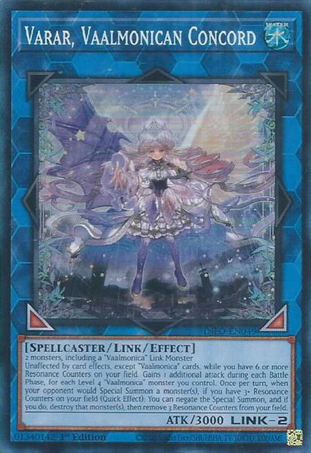 Varar, Vaalmonican Concord - The Infinite Forbidden YuGiOh trading card