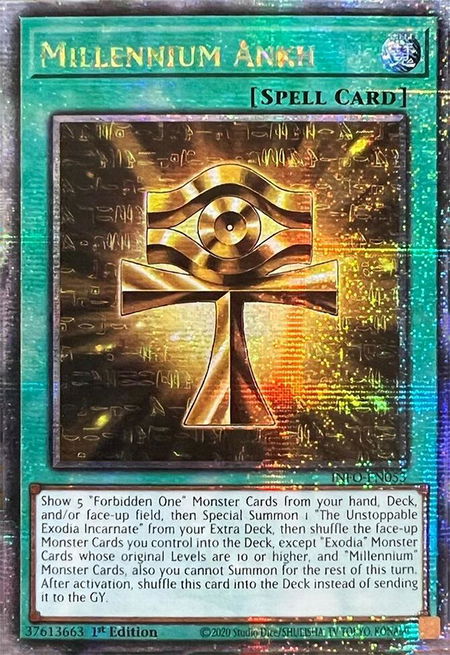 Millennium Ankh (Quarter Century Secret Rare) - The Infinite Forbidden YuGiOh trading card