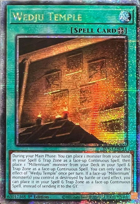 Wedju Temple (Quarter Century Secret Rare) - The Infinite Forbidden YuGiOh trading card