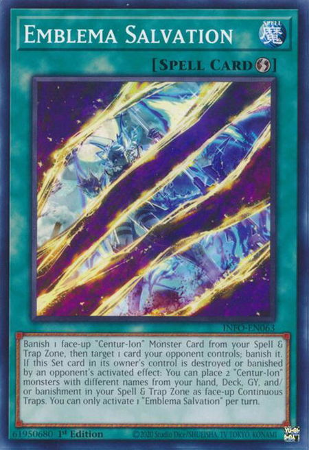 Emblema Salvation - The Infinite Forbidden YuGiOh trading card