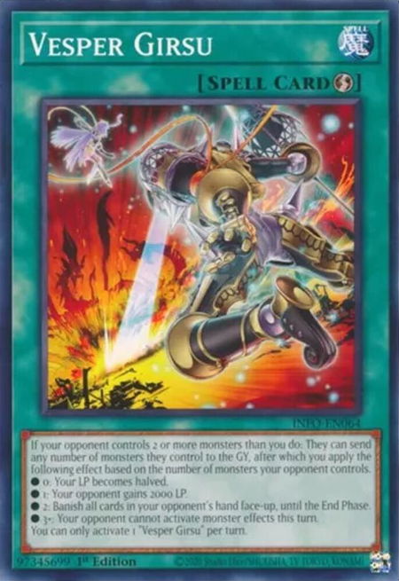 Vesper Girsu - The Infinite Forbidden YuGiOh trading card