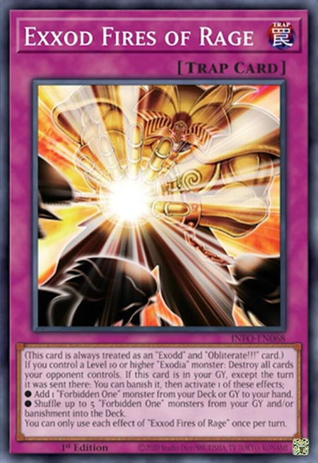 Exxod Fires of Rage - The Infinite Forbidden YuGiOh trading card