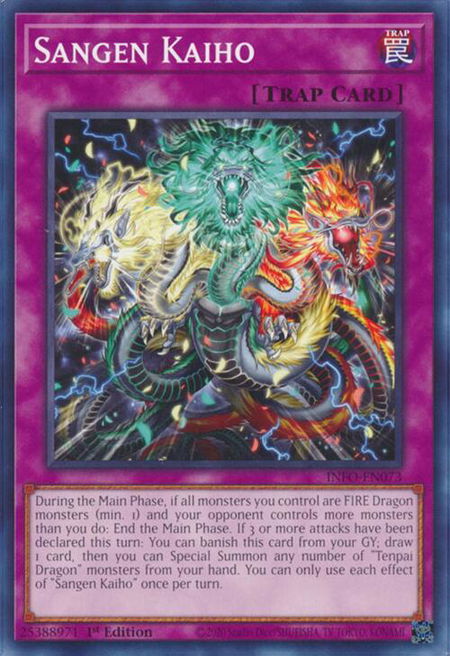 Sangen Kaiho - The Infinite Forbidden YuGiOh trading card
