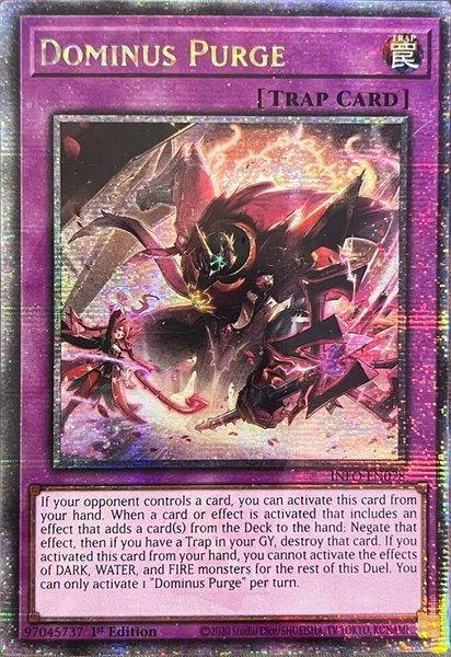 Dominus Purge (Quarter Century Secret Rare) trading card from The Infinite Forbidden Dominus Purge (Quarter Century Secret Rare) - The Infinite Forbidden YuGiOh trading card