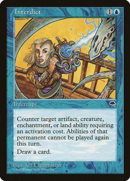 Interdict - Tempest Magic: The Gathering trading card