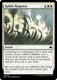 Rabbit Response - Bloomburrow (BLB) #26 - Common Magic: The Gathering Trading Card
