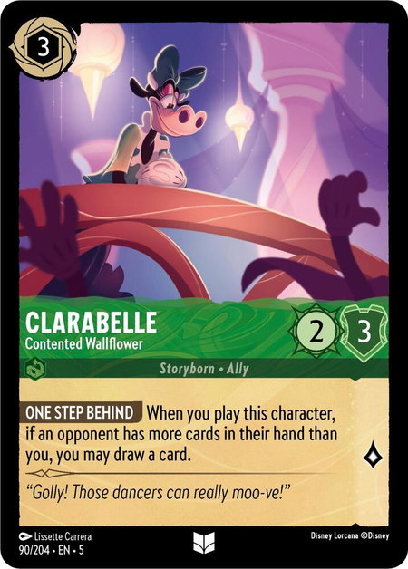 Clarabelle - Contented Wallflower - Shimmering Skies Disney Lorcana trading card