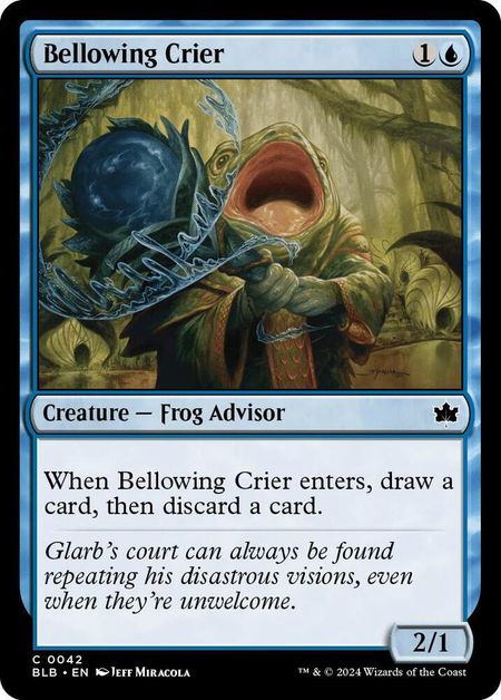 Bellowing Crier - Bloomburrow Magic: The Gathering trading card