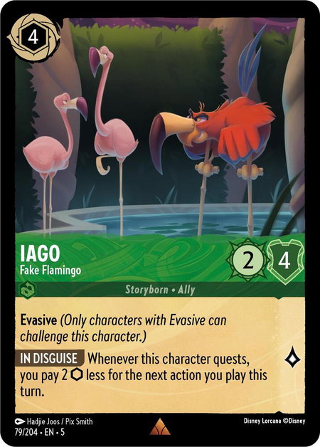 Iago - Fake Flamingo - Shimmering Skies Disney Lorcana trading card