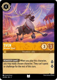 Sven - Reindeer Steed - Shimmering Skies (5) #23/204 - Uncommon Disney Lorcana Trading Card