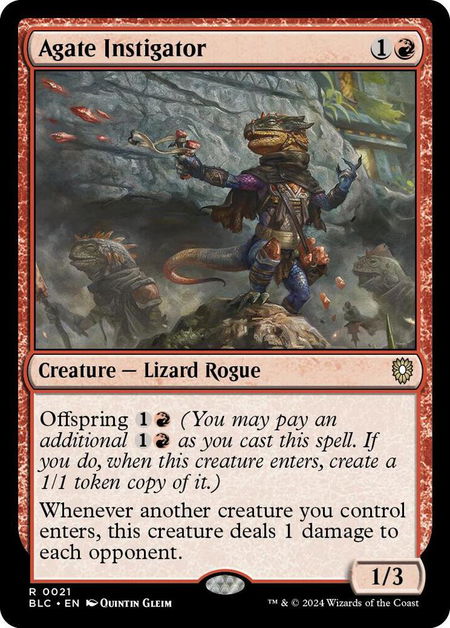 Agate Instigator - Commander: Bloomburrow Magic: The Gathering trading card