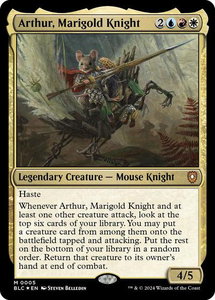 Arthur, Marigold Knight - Commander: Bloomburrow (BLC) #5 - Mythic Rare Magic: The Gathering Trading Card