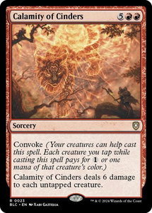 Calamity of Cinders - Commander: Bloomburrow (BLC) #23 - Rare Magic: The Gathering Trading Card