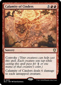 Calamity of Cinders - Commander: Bloomburrow (BLC) #23 - Rare Magic: The Gathering Trading Card
