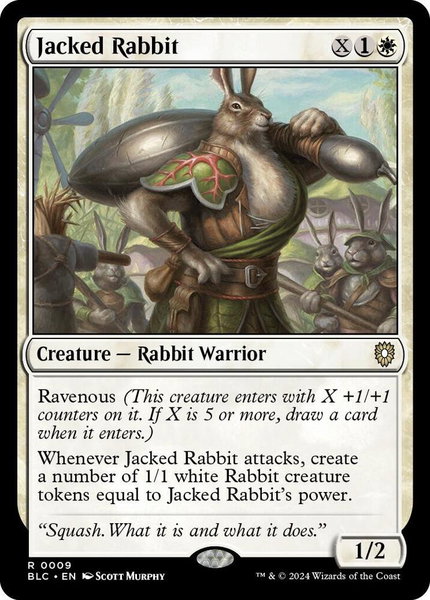 Jacked Rabbit trading card from Commander: Bloomburrow Jacked Rabbit - Commander: Bloomburrow Magic: The Gathering trading card