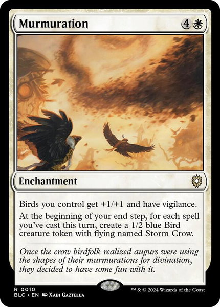 Murmuration trading card from Commander: Bloomburrow Murmuration - Commander: Bloomburrow Magic: The Gathering trading card