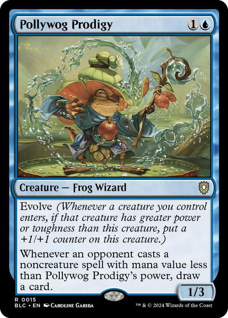 Pollywog Prodigy - Commander: Bloomburrow Magic: The Gathering trading card