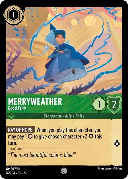 Merryweather - Good Fairy - Shimmering Skies Disney Lorcana trading card