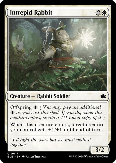 Intrepid Rabbit - Bloomburrow Magic: The Gathering trading card