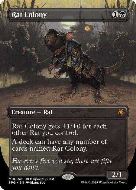 Rat Colony (Borderless) - Special Guests Magic: The Gathering trading card