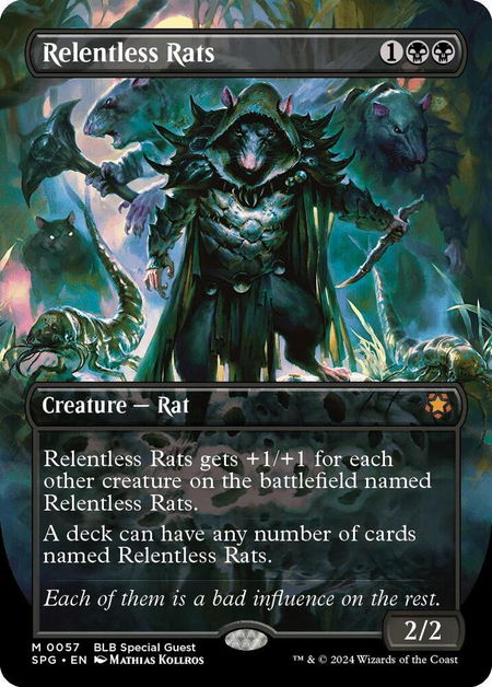 Relentless Rats (Borderless) - Special Guests Magic: The Gathering trading card