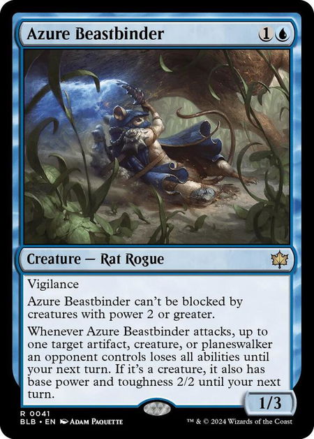 Azure Beastbinder - Bloomburrow Magic: The Gathering trading card