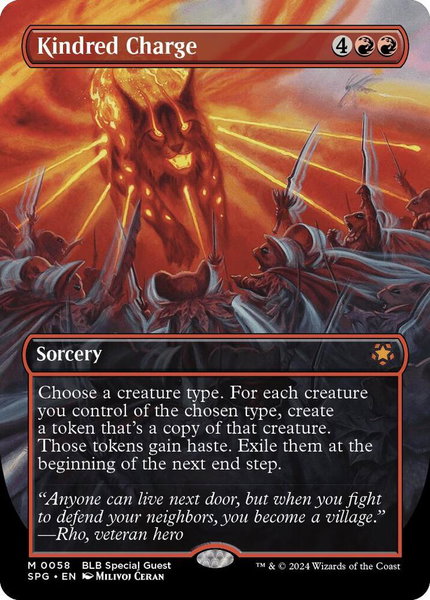 Kindred Charge (Borderless) trading card from Special Guests Kindred Charge (Borderless) - Special Guests Magic: The Gathering trading card