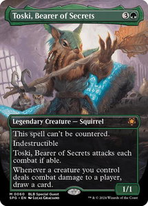 Toski, Bearer of Secrets (Borderless) - Special Guests (SPG) #60 - Mythic Rare Magic: The Gathering Trading Card