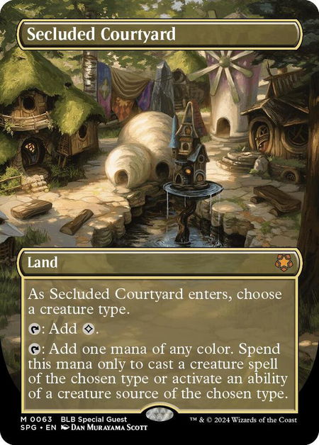 Secluded Courtyard (Borderless) - Special Guests Magic: The Gathering trading card