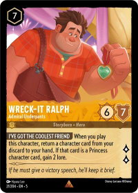 Wreck-It Ralph - Admiral Underpants - Shimmering Skies (5) #21/204 - Rare Disney Lorcana Trading Card