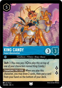 King Candy - Sweet Abomination - Shimmering Skies (5) #154/204 - Uncommon Disney Lorcana Trading Card