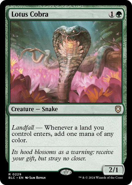 Lotus Cobra - Commander: Bloomburrow Magic: The Gathering trading card