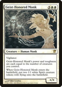 Geist-Honored Monk - Innistrad (ISD) #17 - Rare Magic: The Gathering Trading Card