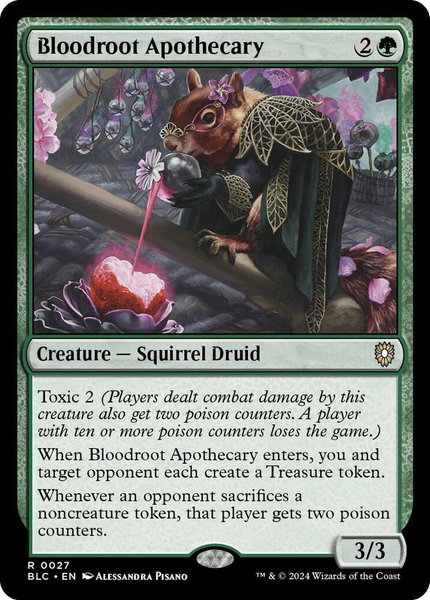 Bloodroot Apothecary trading card from Commander: Bloomburrow Bloodroot Apothecary - Commander: Bloomburrow Magic: The Gathering trading card