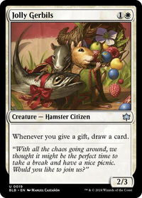 Jolly Gerbils - Bloomburrow (BLB) #19 - Uncommon Magic: The Gathering Trading Card