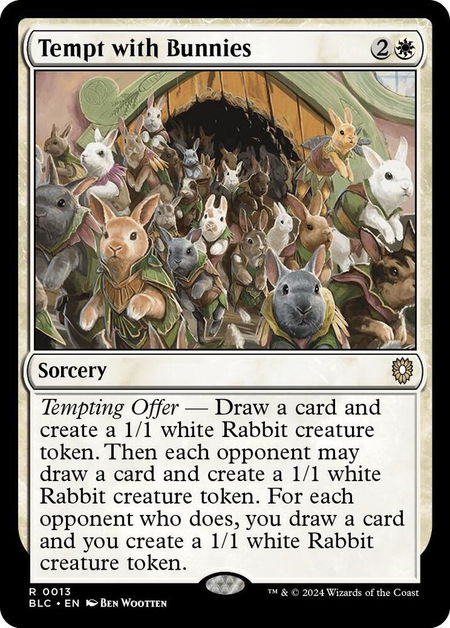 Tempt with Bunnies - Commander: Bloomburrow Magic: The Gathering trading card