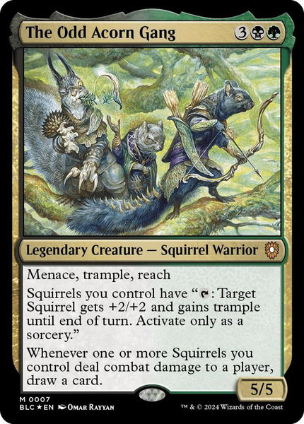 The Odd Acorn Gang trading card from Commander: Bloomburrow The Odd Acorn Gang - Commander: Bloomburrow Magic: The Gathering trading card