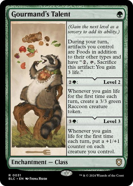 Gourmand's Talent trading card from Commander: Bloomburrow Gourmand's Talent - Commander: Bloomburrow Magic: The Gathering trading card