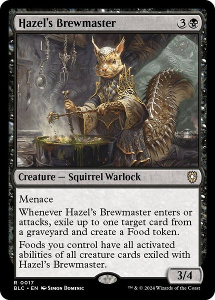Hazel's Brewmaster trading card from Commander: Bloomburrow Hazel's Brewmaster - Commander: Bloomburrow Magic: The Gathering trading card