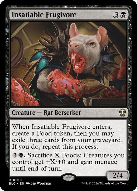Insatiable Frugivore - Commander: Bloomburrow Magic: The Gathering trading card