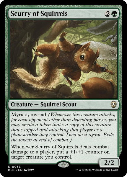 Scurry of Squirrels trading card from Commander: Bloomburrow Scurry of Squirrels - Commander: Bloomburrow Magic: The Gathering trading card